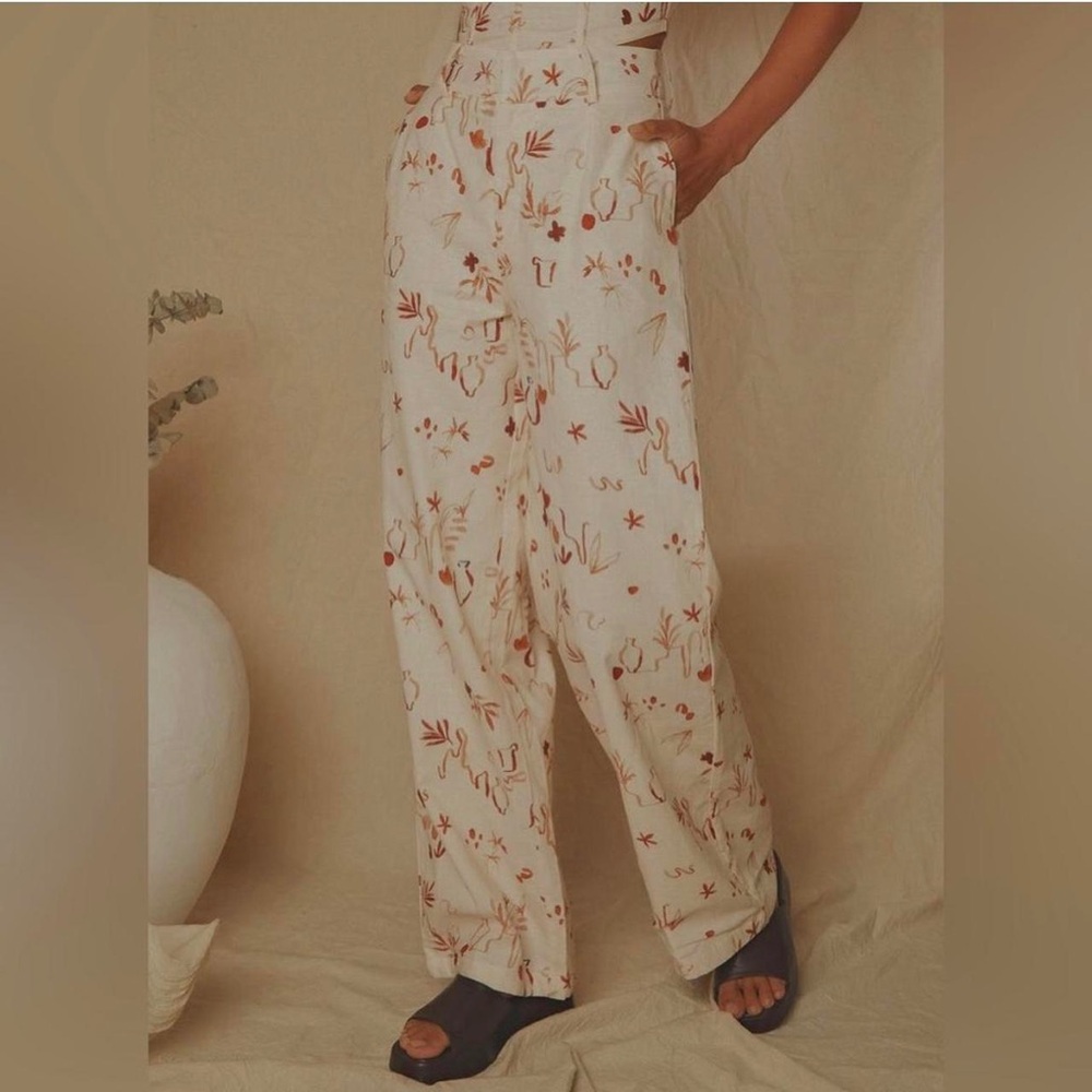 NWT Peppermayo Isola Linen Pants - Safari - Size 2 US